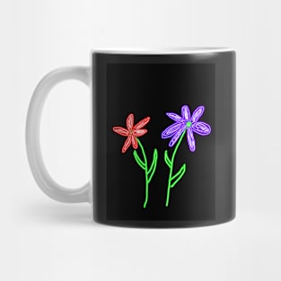 Neon Flowers Mug